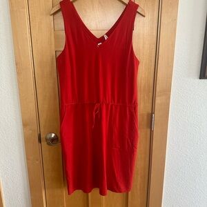 ❤️Soma❤️ Vivid Red V-Neck Dress Size L
